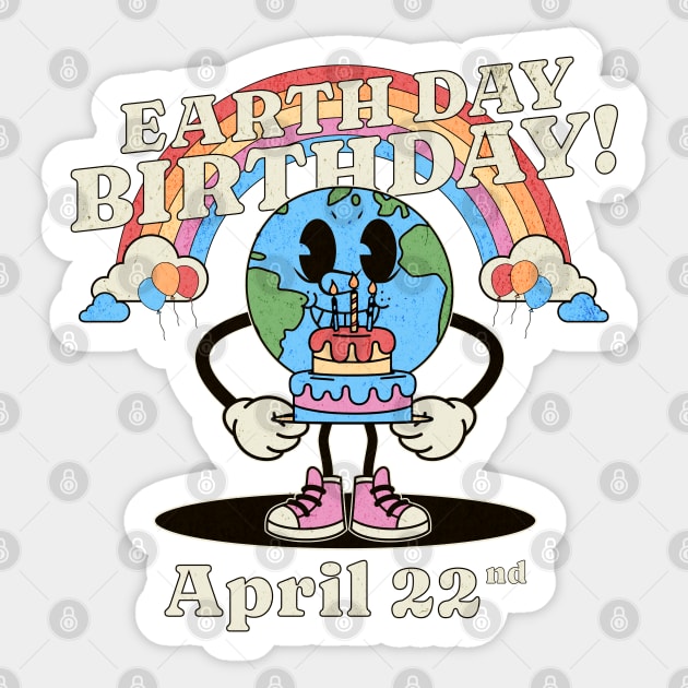 Earth Day 2025 - Earth Day Birthday - April 22nd Earth Day Sticker by Yesteeyear